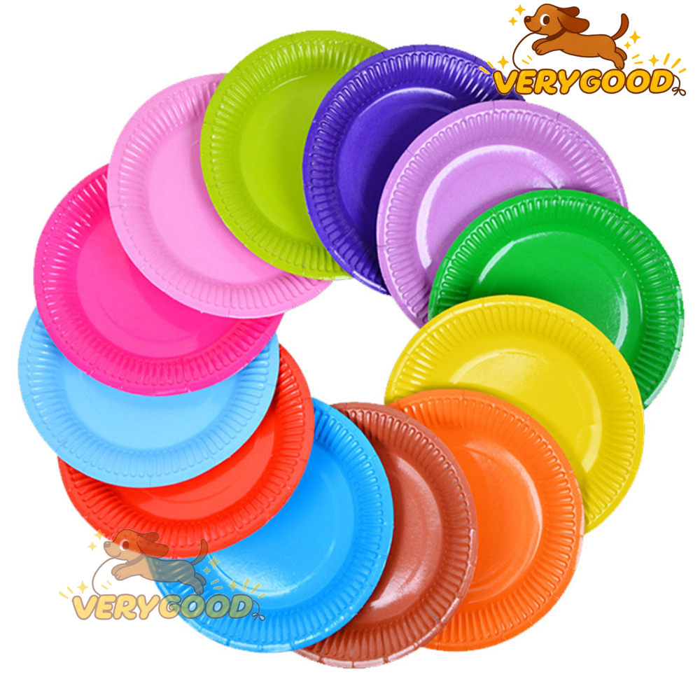 จานกระดาษ 9 นิ้ว (แพ็ค10ใบ) สีสันสดใส | งาน DIY งานประดิษฐ์ ปาร์ตี้ เด็ก | Paper Plate Craft & Party