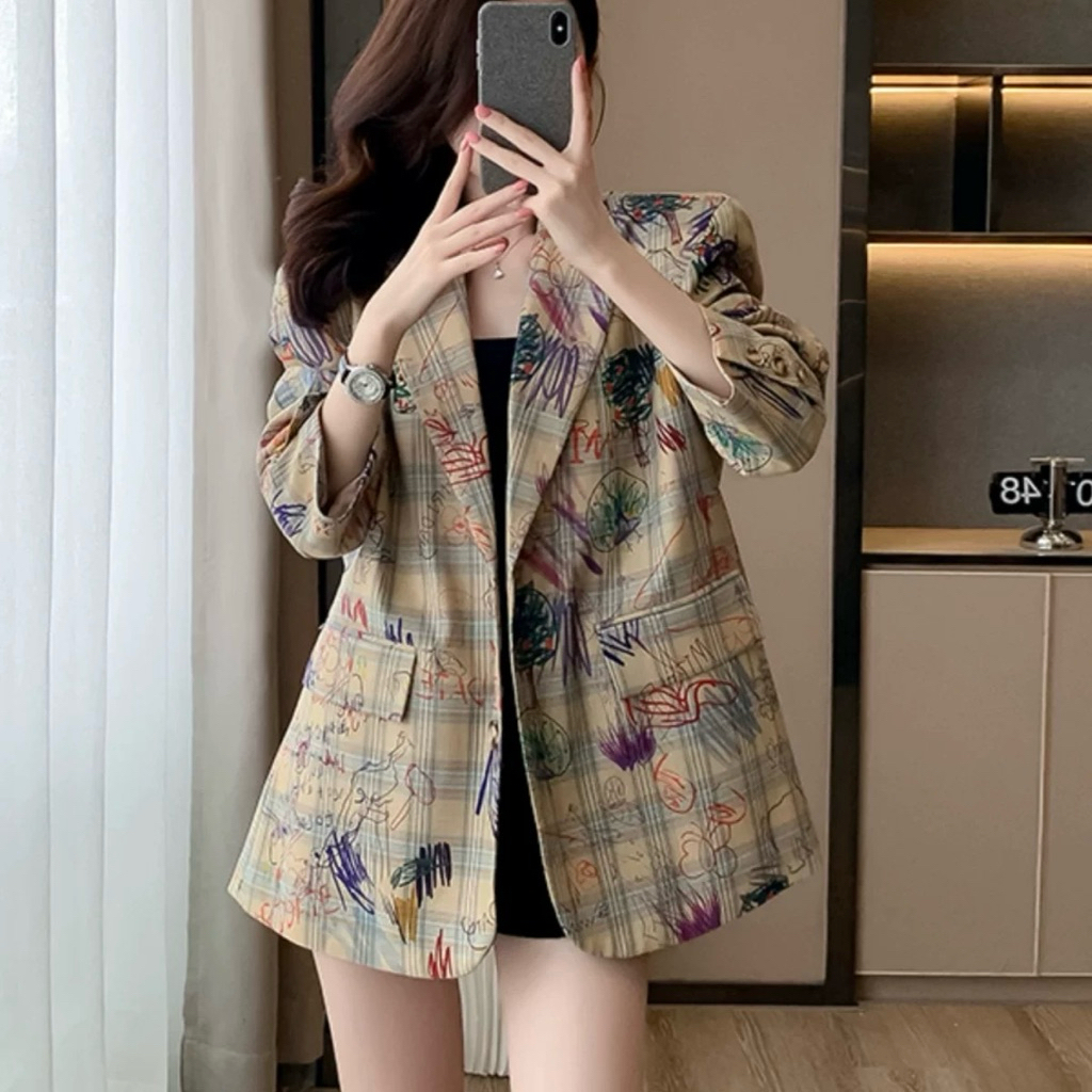 B39 สูท เบอเซอรพิมพ์ลาย เนื้อผ้าคัดเกรดอย่างดี พร้อมส่ง