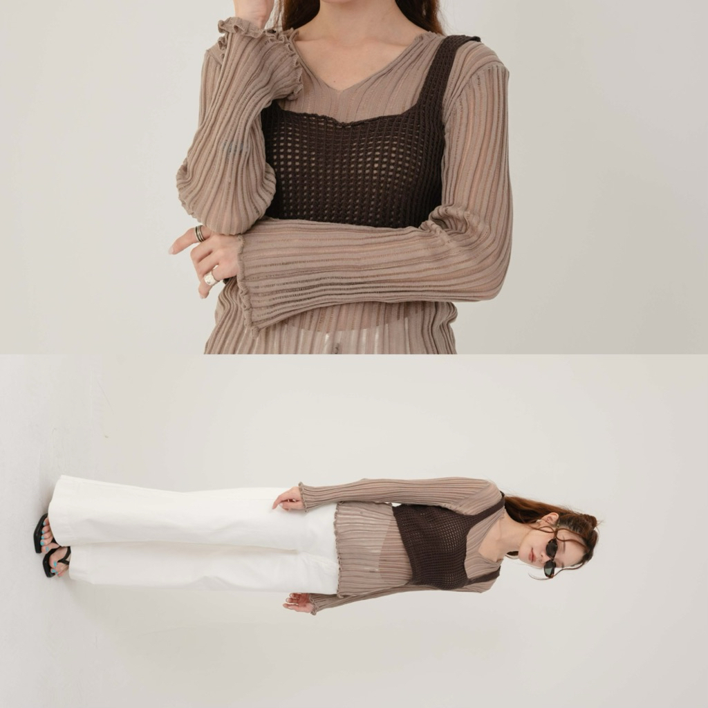 FLASHMARBLE - LAYERED PUFF TOP ( 2 PCS. )