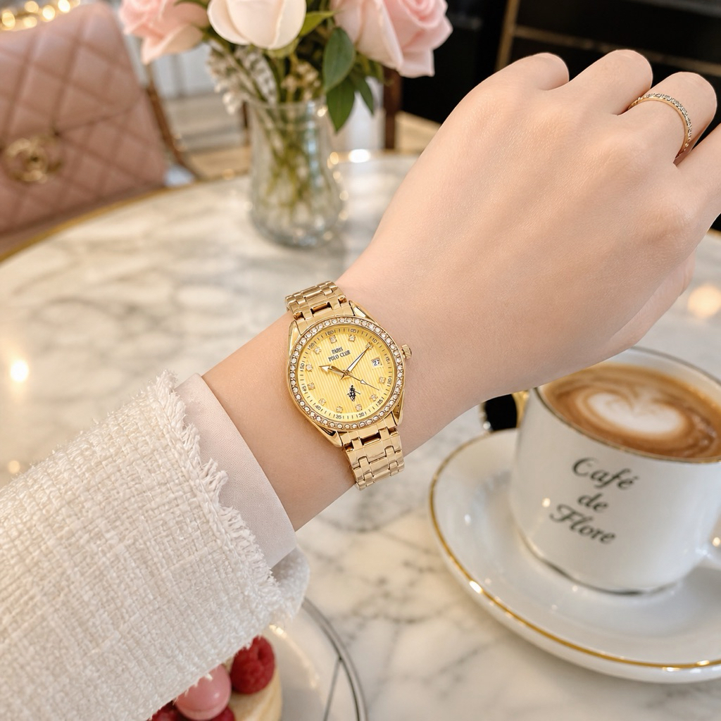 PARIS POLO CLUB PPC-230409 หน้าปัด34mm ของแท้ ประกันศูนย์ไทย 1 ปี กันน้ำ