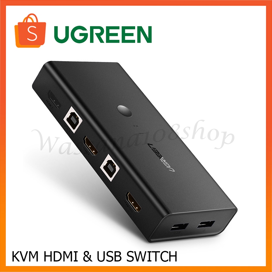 UGREEN 50744/CM200 2 IN 1 OUT KVM HDMI & USB SWITCH BOX 4K 60Hz Ultra HD