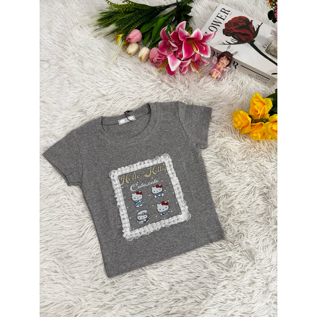 เสื้อแฟชั่นน้องเมโลดี้น้องคิตตี้ปักเพรชอะไหล่ป้ายU+ ราคา ถูกที่สุด ดีลบีเคเค แกลเลอรีภาพที่ 7