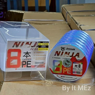 [ ของแท้ ] สาย PE PIONEER NINJA X8 สีรุ้ง MULTI COLOR ความยาว 100 เมตร ม้วนต่อเนื่อง Fishing Line
