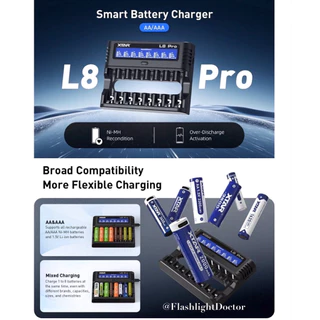 รางชาร์จ XTAR L8 Pro Li-ion 1.5V & Ni-MH 1.2V Charger with Discharge & Repair