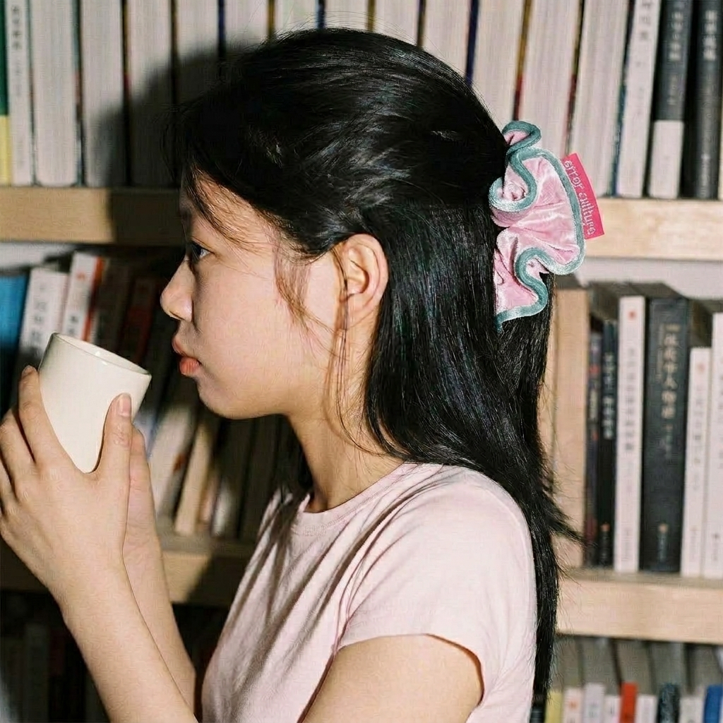 📍รุ่นขายดี! ⚡️ ยางรัดผม scrunchie by error.culture รุ่น Pink Milk