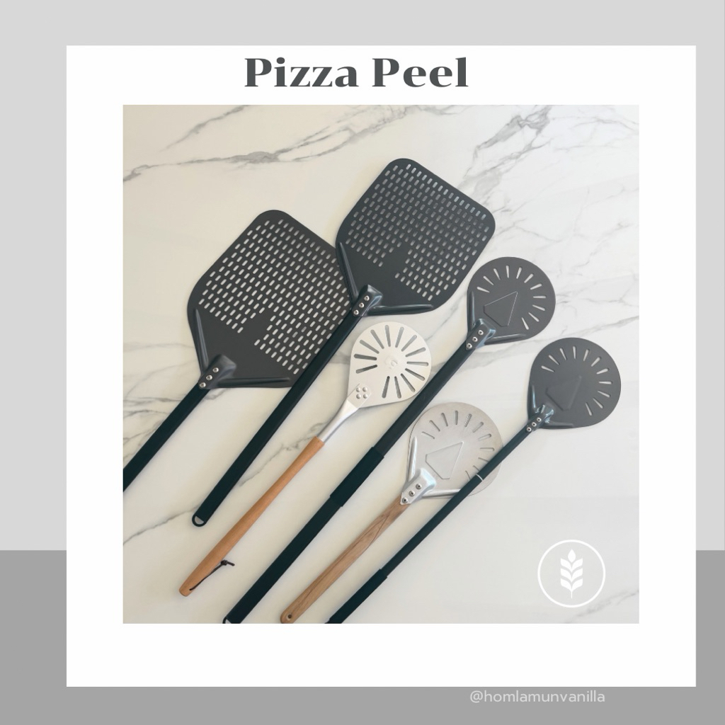 Pizza Turning Peel  Pizza shovel ไม้พายพิซซ่า ไม้พายหมุนพิซซ่า