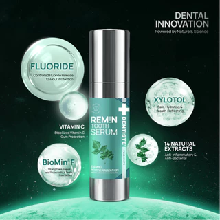 Dentiste' Remin Fluoride 15g. เซรั่มยาสีฟันแปรงแห้ง มีนวัตกรรม Biomin จากอังกฤษ ลดการเสียวฟัน ป้องกันฟันผุ เดนทิสเต้