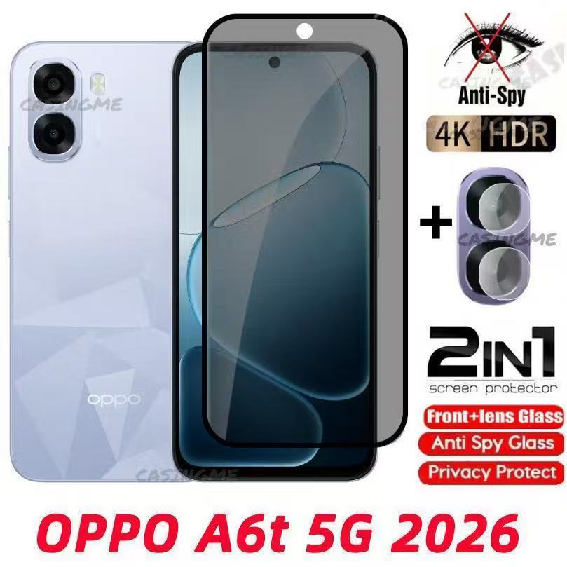ฟิล์มกระจก เต็มจอ สำหรับ Oppo A6 A6X A6T A6S A6C A6Pro กันมองกันเสือก