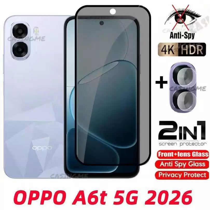ฟิล์มกระจก เต็มจอ สำหรับ Oppo A6 A6X A6T A6S A6C A6Pro กันมองกันเสือก