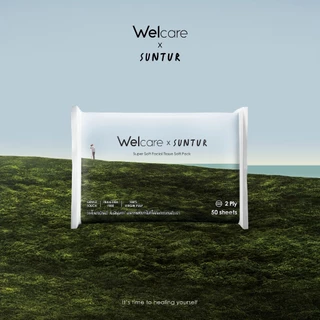[ใหม่!] ทิชชู่ Welcare x Suntur Super Soft Facial Tissue Limited Edition ทิชชู่เช็ดหน้า พรีเมี่ยม นุ่ม เหมาะพกพา(คละลาย)