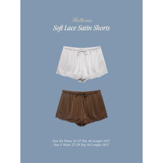 SAY APPAREL: Soft lace satin shorts กางเกงขาสั้นซาตินแต่งลูกไม้