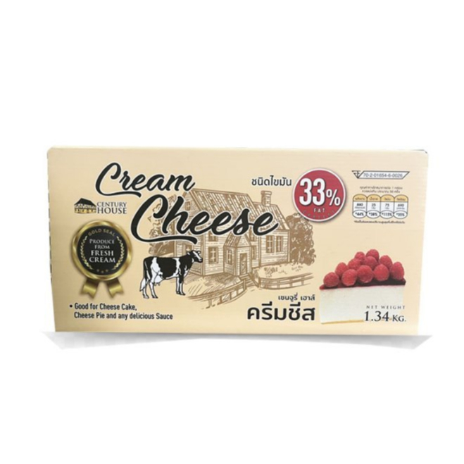 AFBS Century house Cream Cheese ชนิดไขมัน 33% 1.34g. #1102245 (สําหรับส่งด่วนเท่านั้น!)