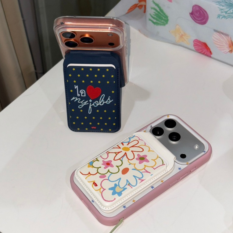 **รบกวนอ่านก่อนสั่งซื้อนะคะ**amuse.stuff-magnetic card holder on table การ์ดติดหลังมือถือแบบตั้งโต๊ะ✨📱
