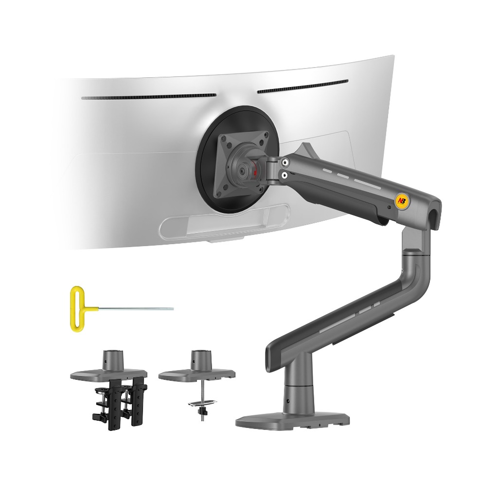 NB Ergonomic F5 แขนจับจอ Mechanical Spring Monitor Arm 27-60" Gaming RGB Ultrawide Curved Heavy Duty VESA 75/100