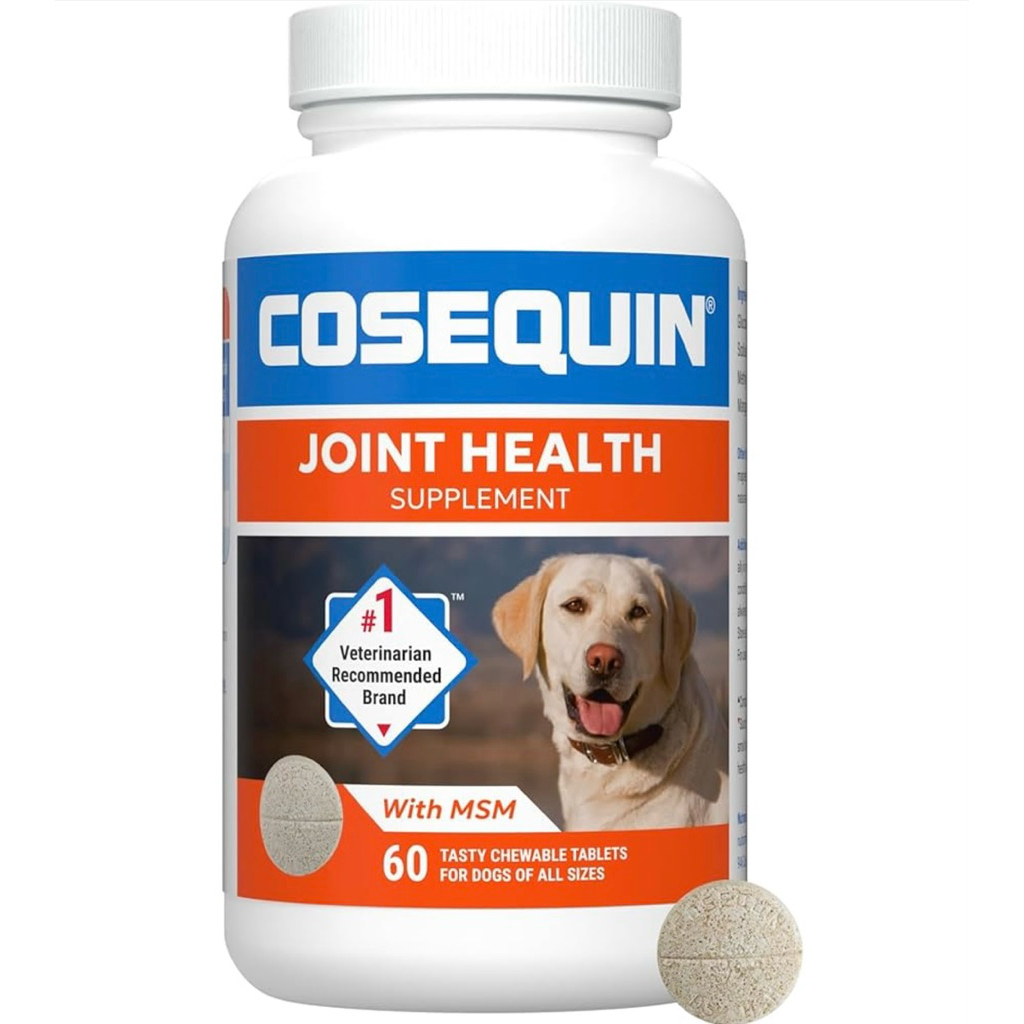 Cosequin Maximum Strength Joint Heatlh Supplement Glucosamine Chondroitin + MSM วิตามิน บำรุงข้อสุนัข 60 เม็ด
