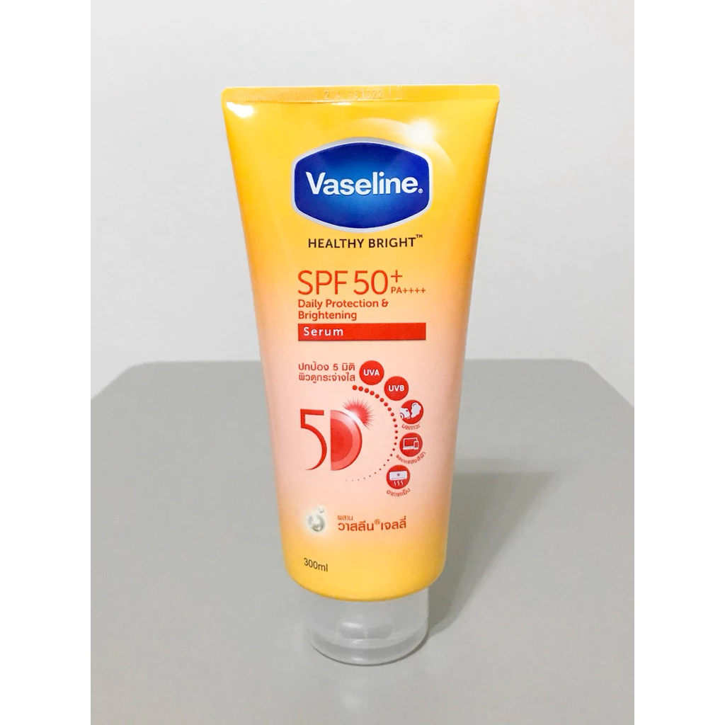 Vaseline Healthy Bright Serum Sun+Pollution Protection SPF 50+ PA++++ 300 ml วาสลีน เฮลตี้ ไบรท์ เซรั่ม ซันแอนด์โพลูชั่น