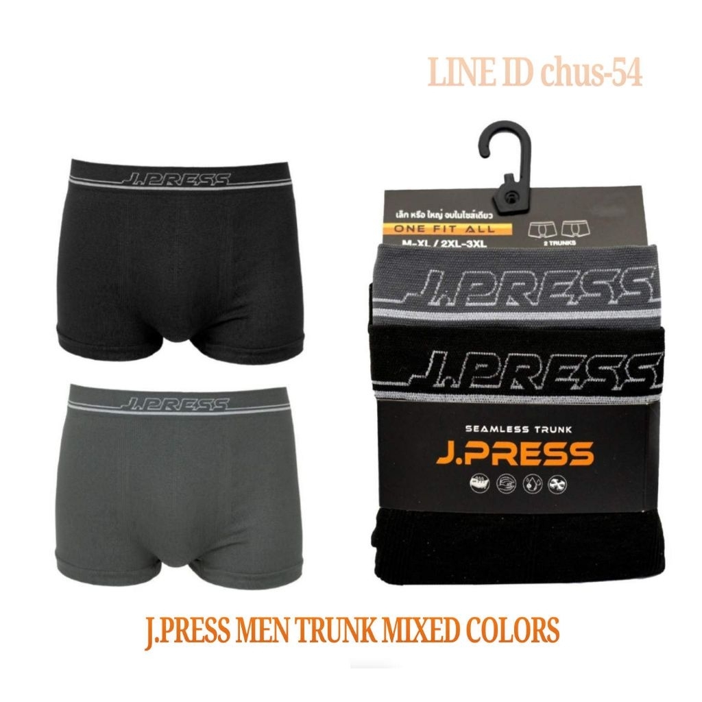 J.PRESS MEN TRUNK MIXED COLORS  PACK 2 L:  Size (M-XL) / 29 - 38 inch 2XL: Size (2XL-3XL) / Relaxed 