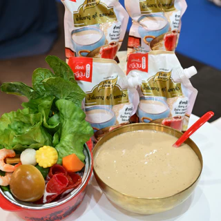 ฮาลาล [ยกลัง10ถุง] น้ำจิ้มชาบู งาคั่ว 850g เพียวฟู้ดส์ น้ำจิ้มงา น้ำจิ้มหมาล่า