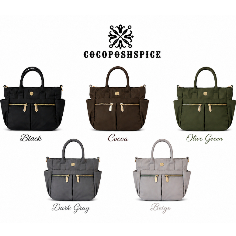กระเป๋าสะพายCocoposhspiceรุ่นVERAผ้าไนลอนคุณภาพดีกันน้ำใช้งานได้ทุกวัน ดีไซน์เรียบหรูเข้าได้ทุกสไตล์