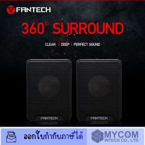 ลำโพงคอม Fantech GS733 Black (2.0) เสียงดี ดีไซน์สวย สำหรับ PC/Laptop เชื่อมต่อ USB/3.5mm ของแท้