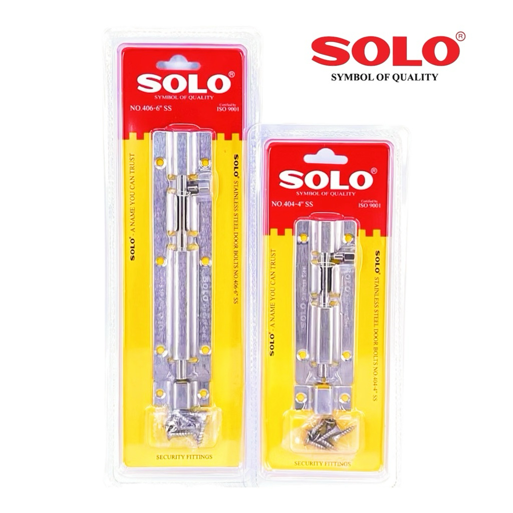 ** ของแท้ 100% ** SOLO กลอนประตูสแตนเลส No. 404-4” / 406-6”