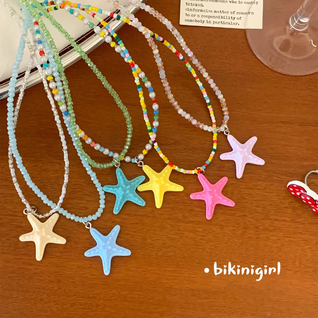 สร้อยคอสำหรับผู้หญิง ทันสมัย ลายปลาดาว สีสันสดใส กระตุ้นการหลั่งสารโดปามีน ไม่เหมือนใคร สไตล์ญี่ปุ่น น่ารัก