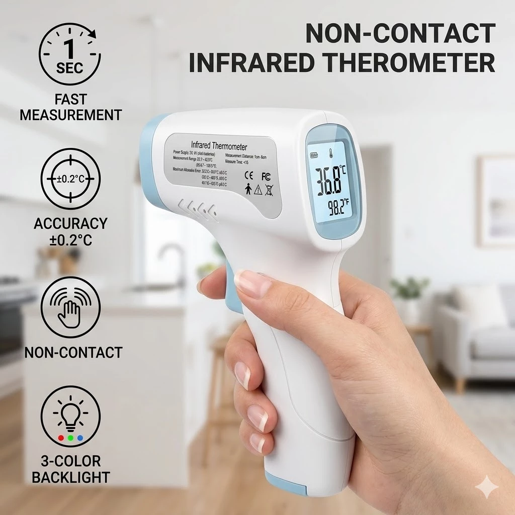 ปืนวัดไข้ 1 ดิจิตอลอินฟราเรด Infrared thermometer(สินค้าพร้อมส่ง) B003