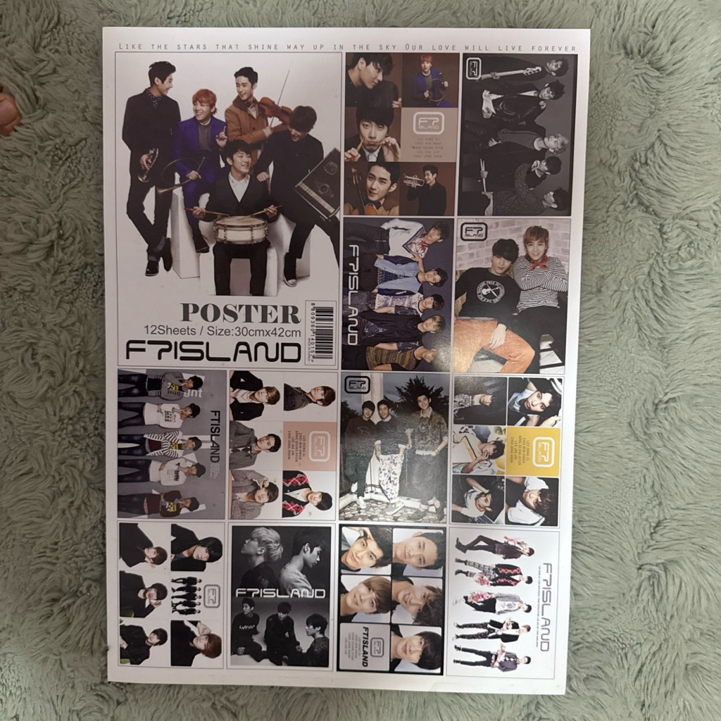 พร้อมส่ง#โปสเตอร์ เกาหลี FTISLAND จำนวน 12 แผ่น
