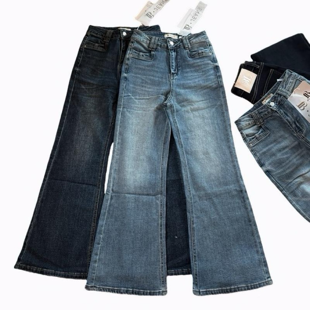 BELONG | BE711,712 | SLIM BOOTCUT (สลิม บูทคัท) กางเกงยีนส์ทรงขาม้าเอวสูง ผ้ายืดหยุ่นเล็กน้อย | A72