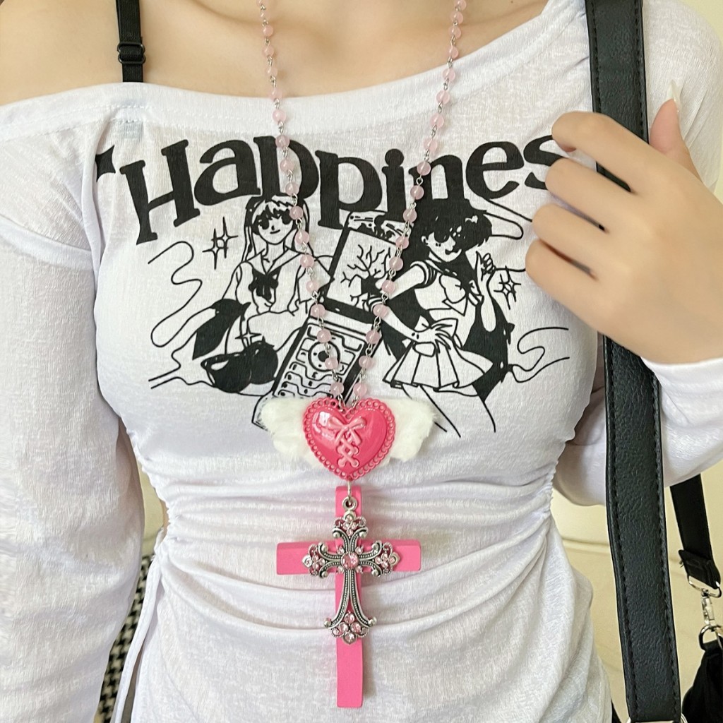 SV-1-37 | พร้อมส่ง สร้อยคอ จี้กางเขน สายคอสายฝอ