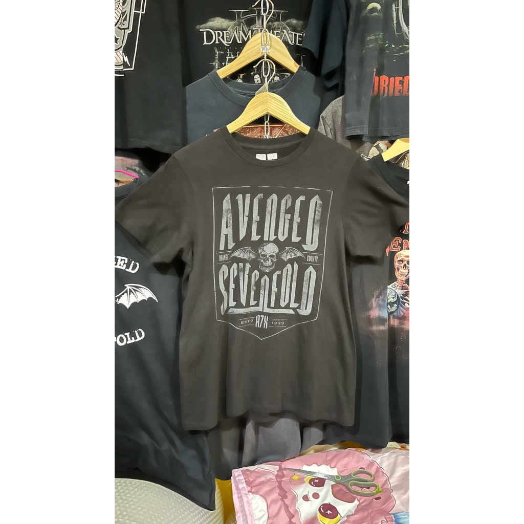 เสื้อวงA7X สีดำ แท้ มือ2