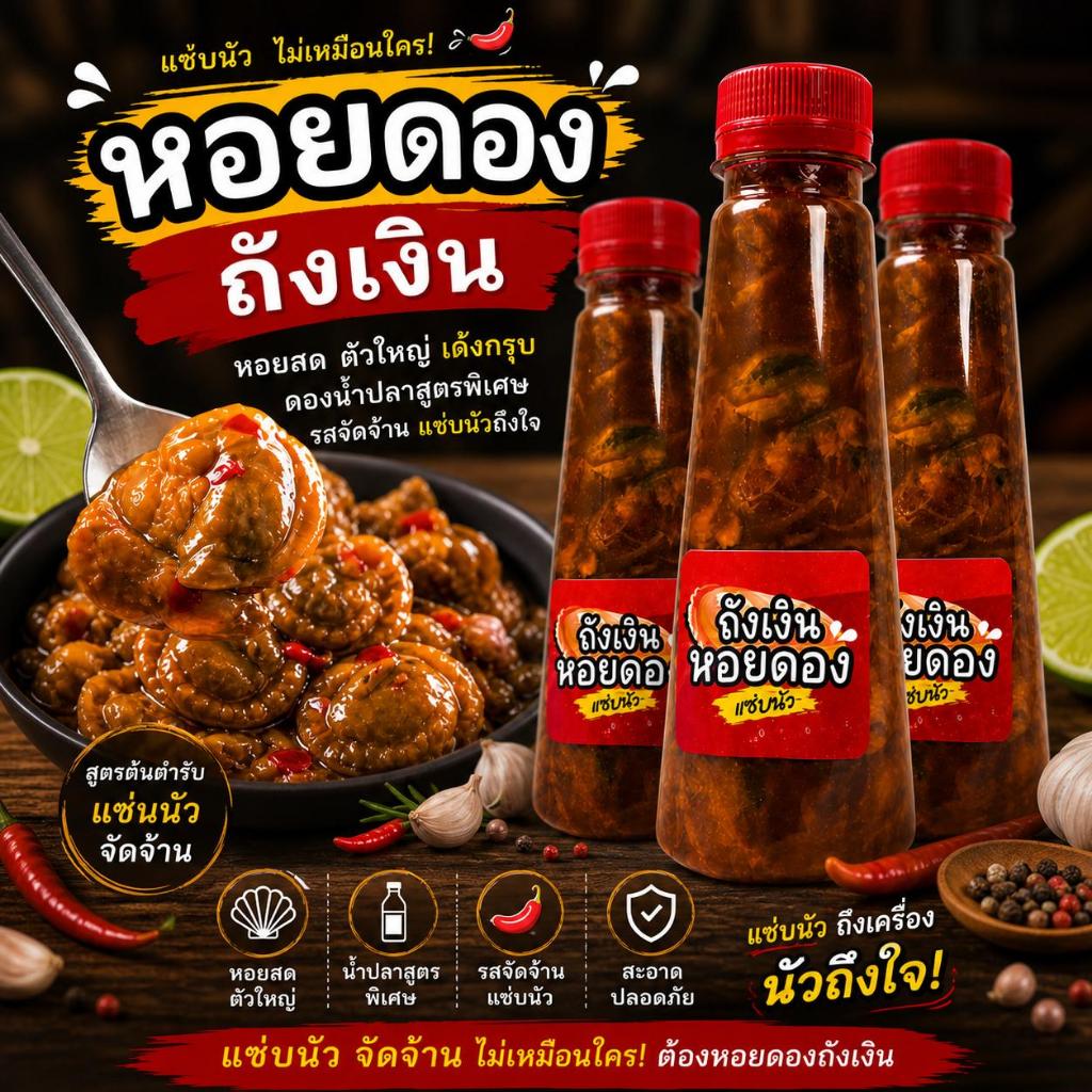 [โปร2แถม1] หอยดองถังเงิน ขนาด 235 กรัม หอยดองรสจัดจ้าน สูตรน้ำปลาพิเศษ คัดหอยสดตัวใหญ่ เนื้อเด้งกรุบ