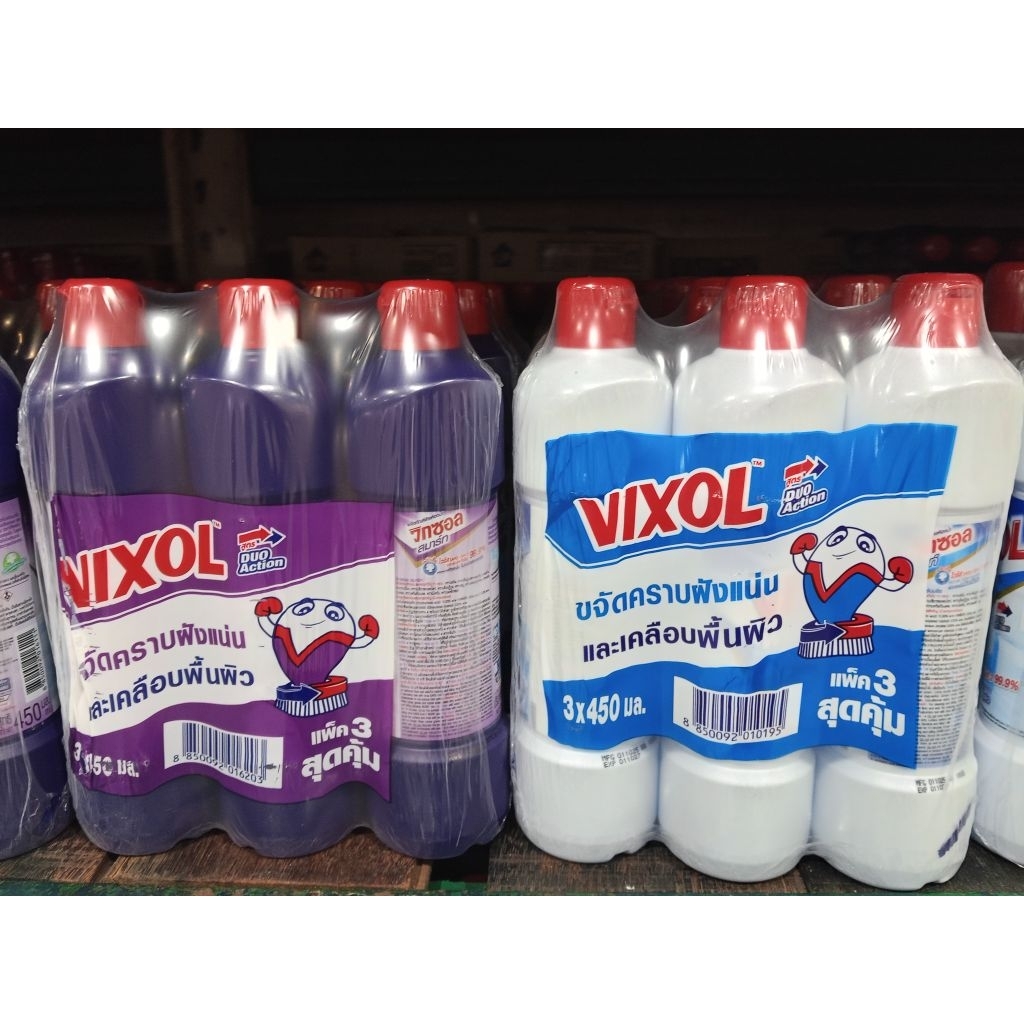 น้ำยาล้างห้องน้ำ VIXOL 450 มล. ขจัดคราบฝังแน่น 3 ขวด
