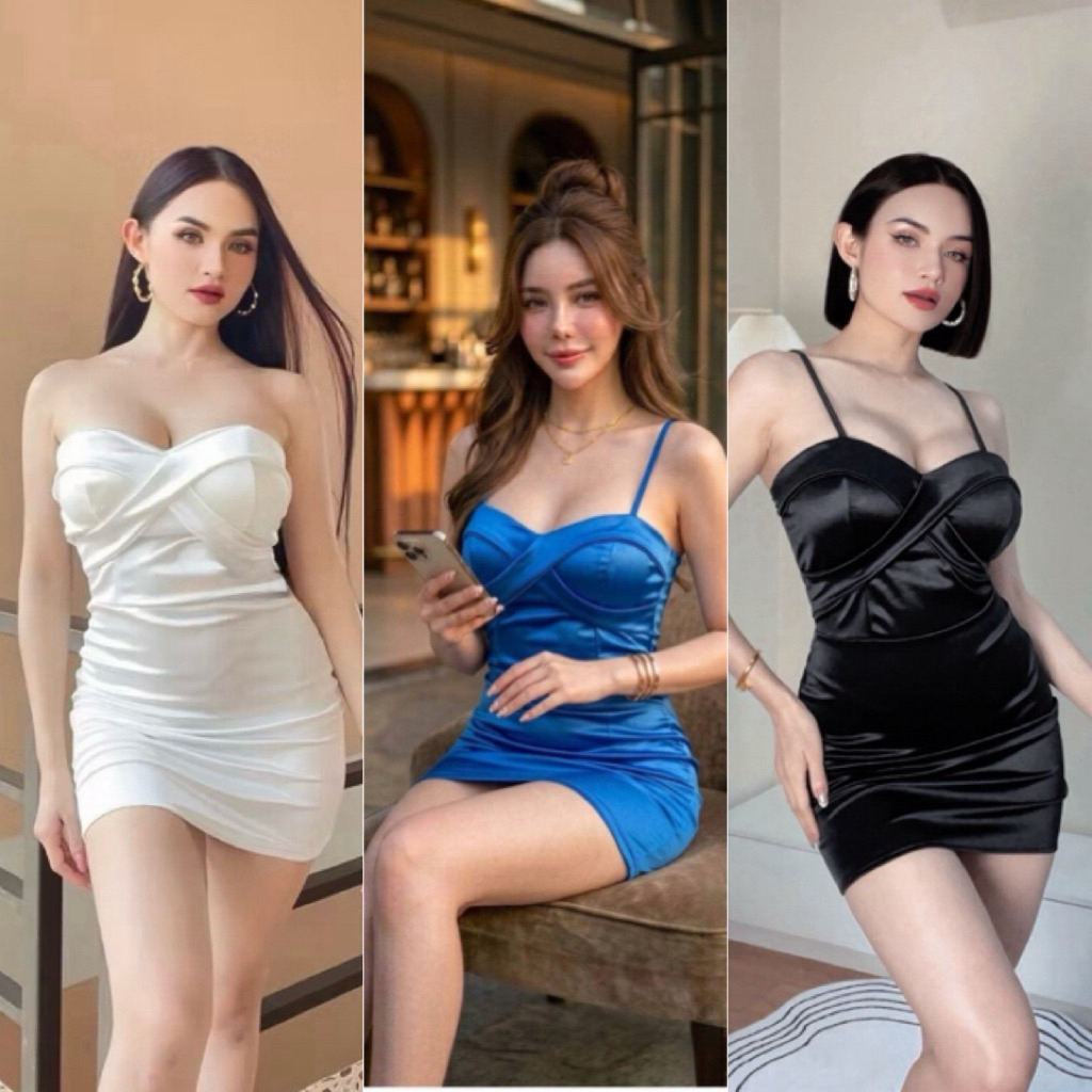 💕ShopBypuy💕ชุดซาตินชุดพีอาร์ชุดเดรสแซ่บๆ