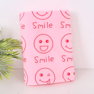 ลายSmile ผ้าเช็ดตัวนาโน นุ่มไม่บาดผิว ใช้กับเด็กทารกและเด็กแรกเกิดได้ ขนาด 140x70 ซม MJ33