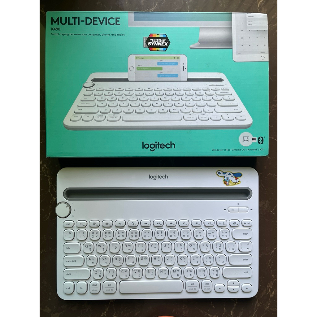 (มือ2-ค่าส่งถูก) คีย์บอร์ดบลูทูธ Logitech K480 สีขาว