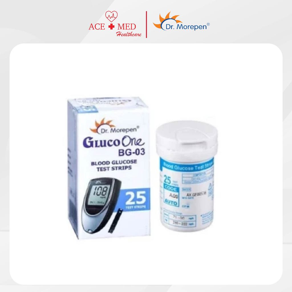 Dr. Morepen แถบตรวจระดับน้ำตาลในเลือด Glucometer Strips