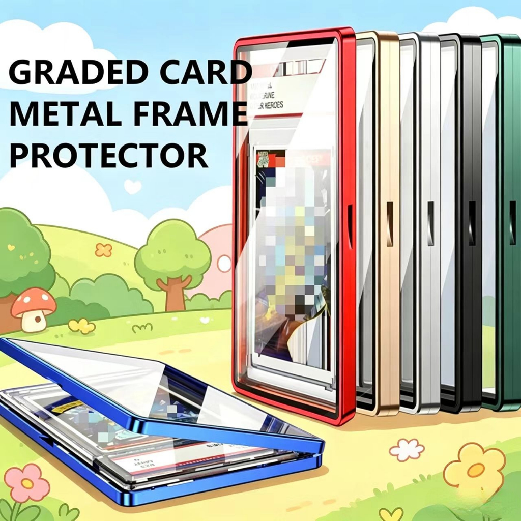 (คลังสินค้าพร้อม) PSA/CGC Graded Cards Protector เคสแม่เหล็กอลูมิเนียมสําหรับ PSA Slats กรอบแม่เหล็ก UV Protection Slab