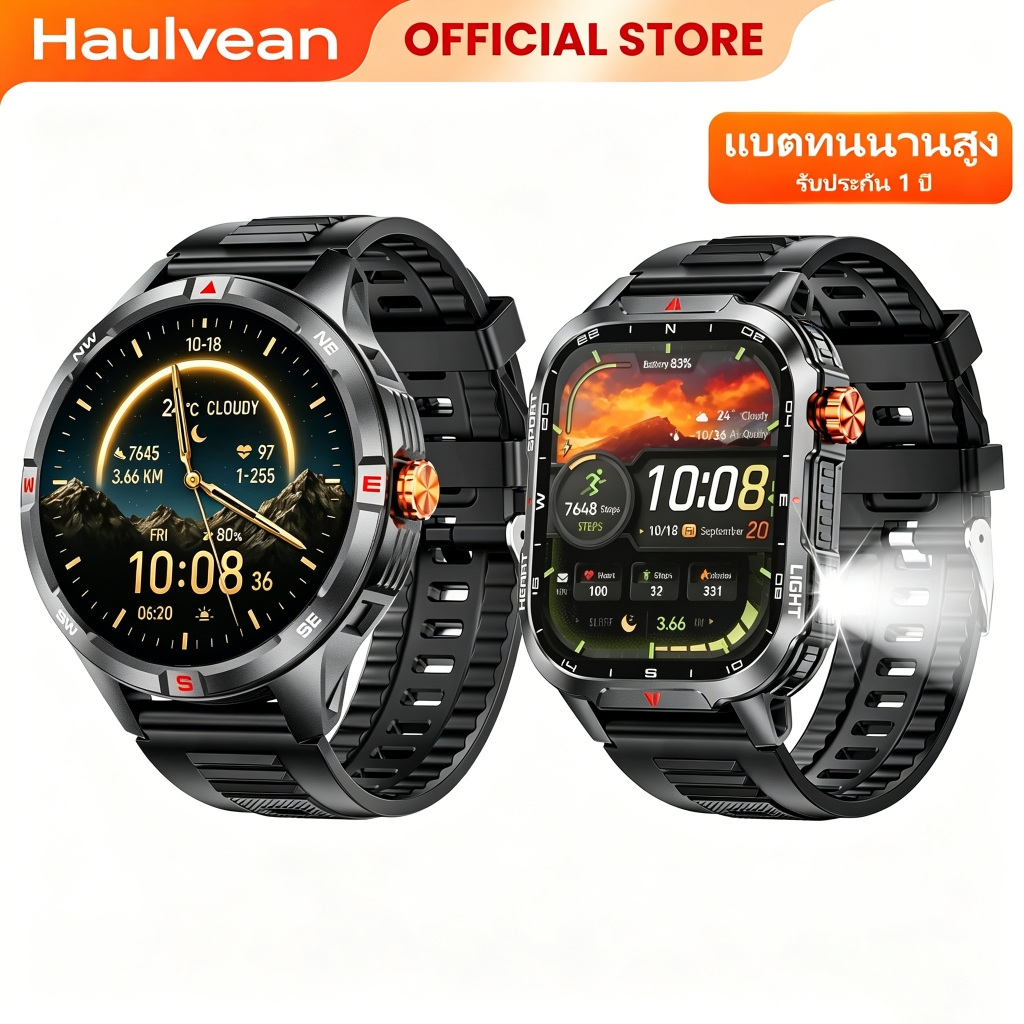 [แบตยืนยาว]สมาร์ทวอทช์ 1100MAH Ip68 กันน้ำ Bluetooth Smartwatch เครื่องวัดสุขภาพ การจัดการฟิตเนส