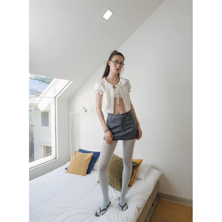 NINA LACE TOP(Blue•Olive•Yello•Brown•White)