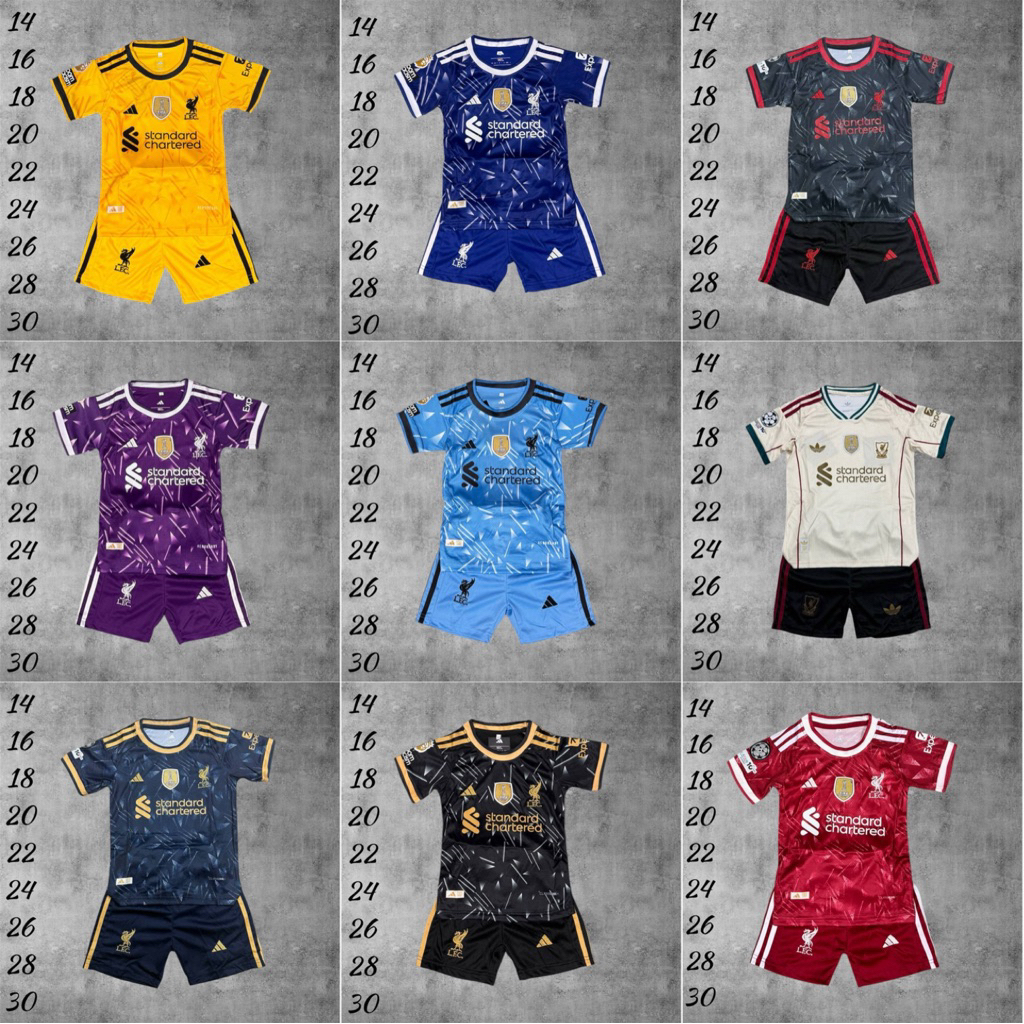 ชุดกีฬาเด็ก ชุดบอลเด็ก LP อายุ1-12ปี (เสื้อพร้อมกางเกง)
