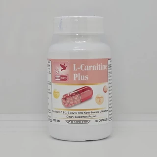 แอลคาร์นิทีน พลัส L-Carnitine Plus ตรา บลูเบิร์ด ขนาด 1000 มิลลิกรัม 30 แคปซูล