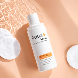 ( คลีนซิ่งน้ำ ทำความสะอาดเครื่องสำอาง พร้อม ดูแลปัญหาสิว ) Aqua+Series Purifying Cleansing water เช็ดคราบอุดตัน