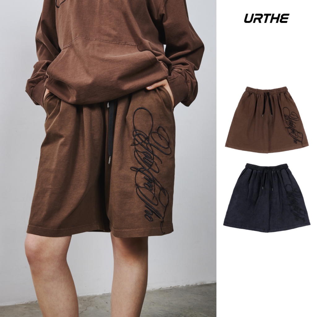 URTHE - กางเกงขาสั้น เอวยางยืด รุ่น AUTOGRAPH CREW