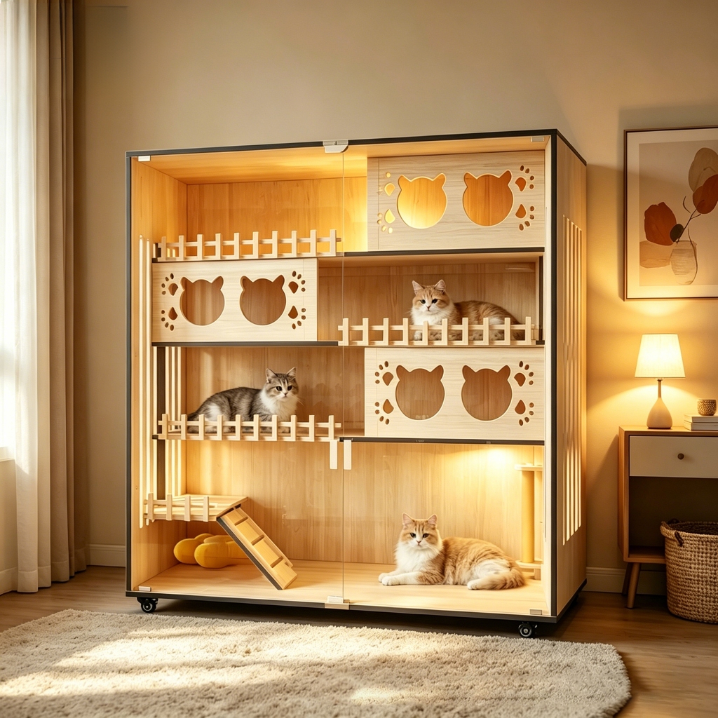 F&G กรงแมว cat cage วิลล่าแมว ลู่วิ่งแมว  คอนโดแมว สามารถรวมกันได้อย่างอิสระ  ของเล่นแมว  รุ่นสำหรับธุรกิจ แถมฟรีบ้านแมว