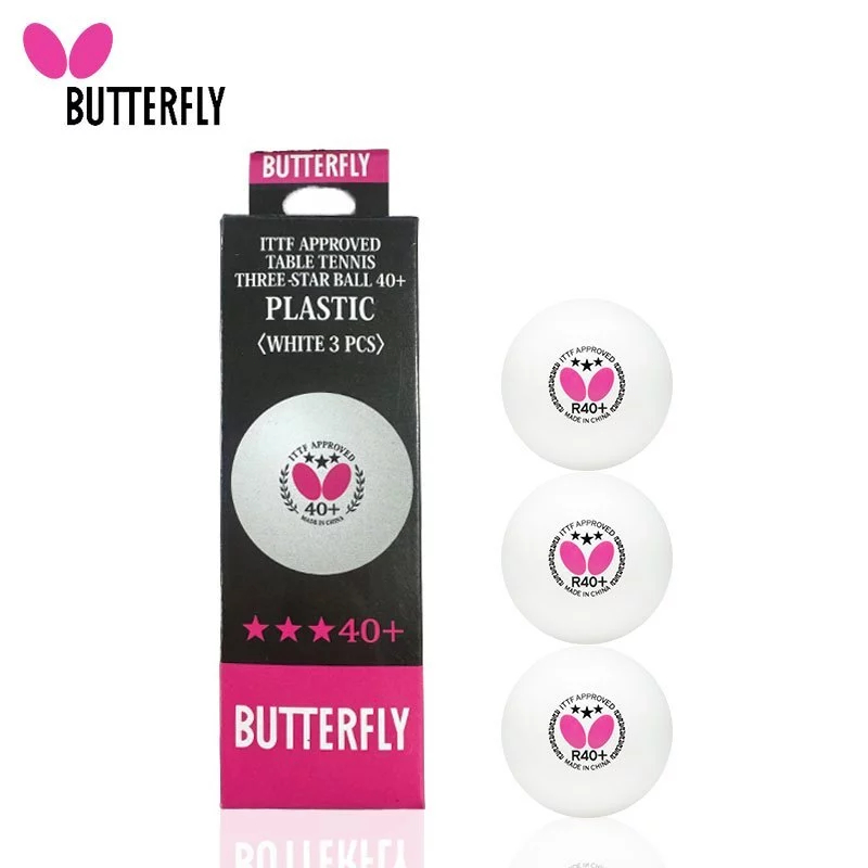 ลูกปิงปอง Butterfly 3PCS แท้ เกรดแข่งขัน ทนทานไม่แตกง่าย สำหรับเล่นซ้อมและแข่ง