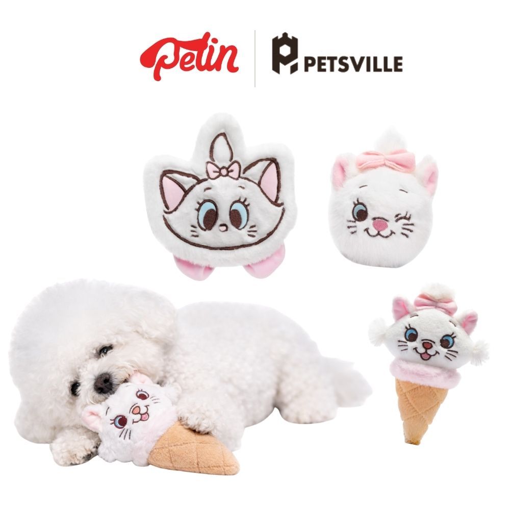 Petsville ตุ๊กตาสุนัข Marie ลายแมวมารี ลิขสิทธิ์แท้ มีเสียง แก้เหงา ของเล่นสุนัข ของเล่นหมา ลูกบอลสุนัข