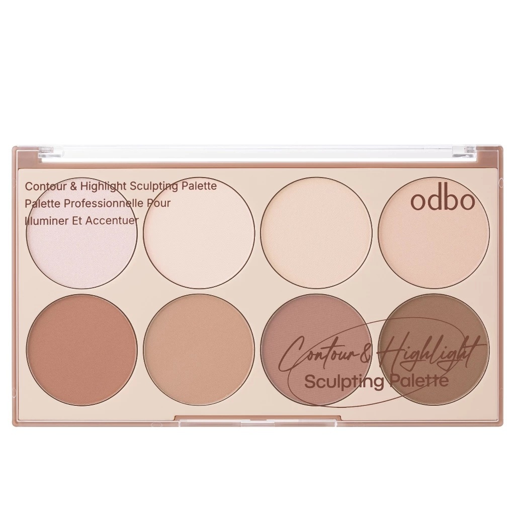 Odbo Contour Highlight Sculpting (OD1335) 20g.โอดีบีโอ คอนทัวร์ แอนด์ ไฮไลต์ สกัลป์ติง พาเลต เกลี่ยง