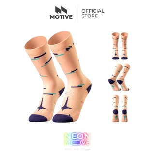 MOTIVE ถุงเท้าวิ่ง NEON MOVE COLLECTION - Performance ระบายอากาศดี ฟรีไซส์