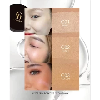 CHERBEN💥แพ็กเกจใหม่ สวยแพคคู่แป้งพัฟและรองพื้น แถมฟรี💥ฟองน้ำคุมมันกันน้ำกันแดดSPF50PA+++ใช้คู่กันปกปิดได้มิดแท้จากบริษัท